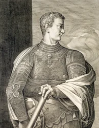 Gaius César « Caligula » (12-41 apr. J.-C.), empereur de Rome 37-41 apr. J.-C., gravé par Aegidius Saedeler (1570-1629)
